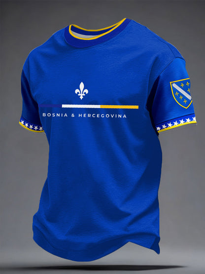 T-shirt imprimé pour hommes Bosnia ZMAJEVI, passionné de football