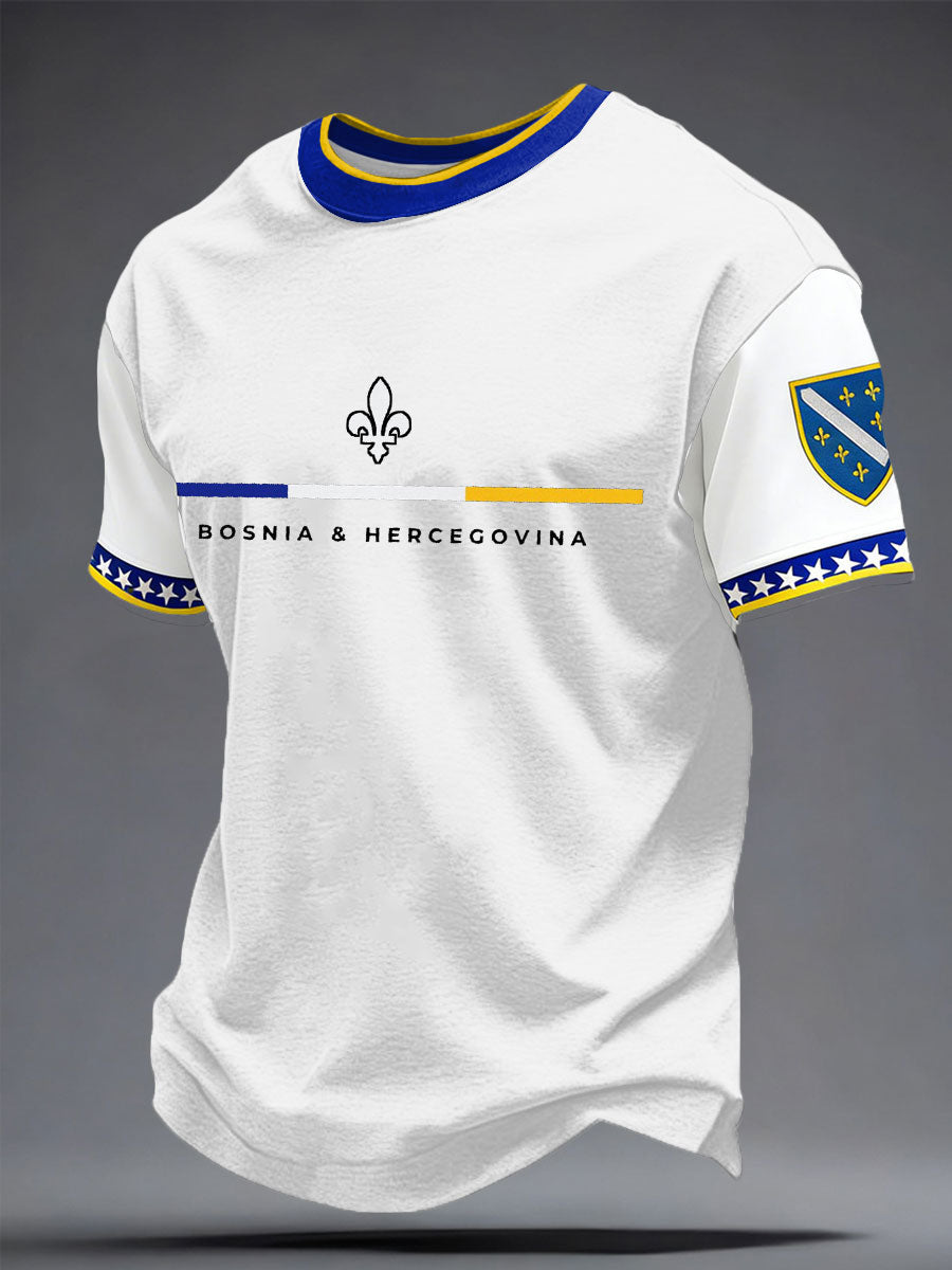 T-shirt imprimé pour hommes Bosnia ZMAJEVI, passionné de football