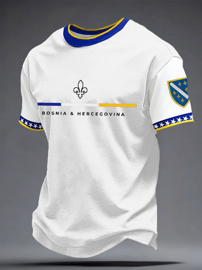 T-shirt imprimé pour hommes Bosnia ZMAJEVI, passionné de football