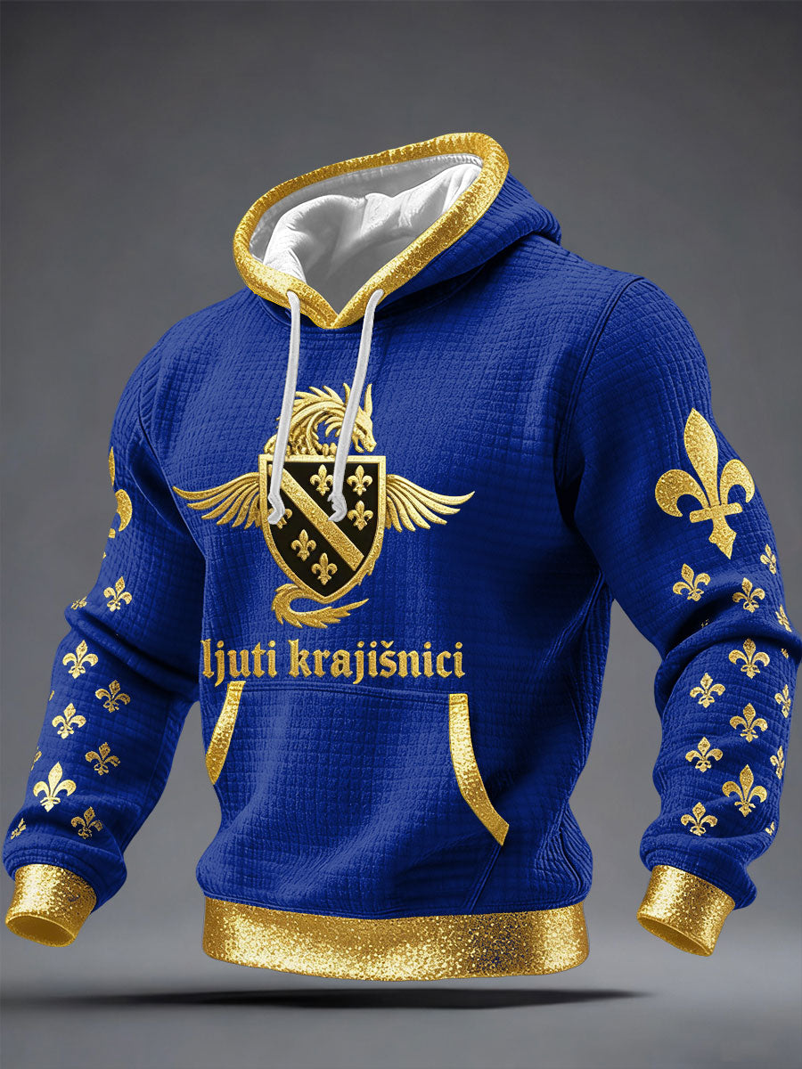 Sweat à capuche imprimé Bosnia ZMAJEVI Football Lover pour homme