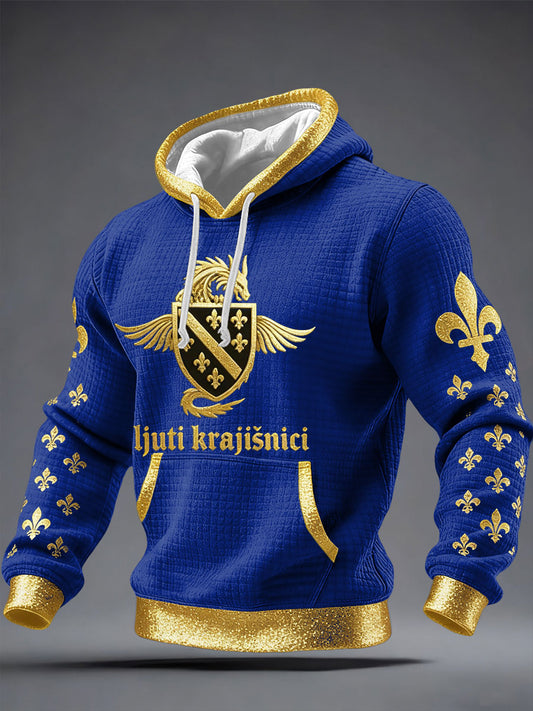 Sweat à capuche imprimé Bosnia ZMAJEVI Football Lover pour homme