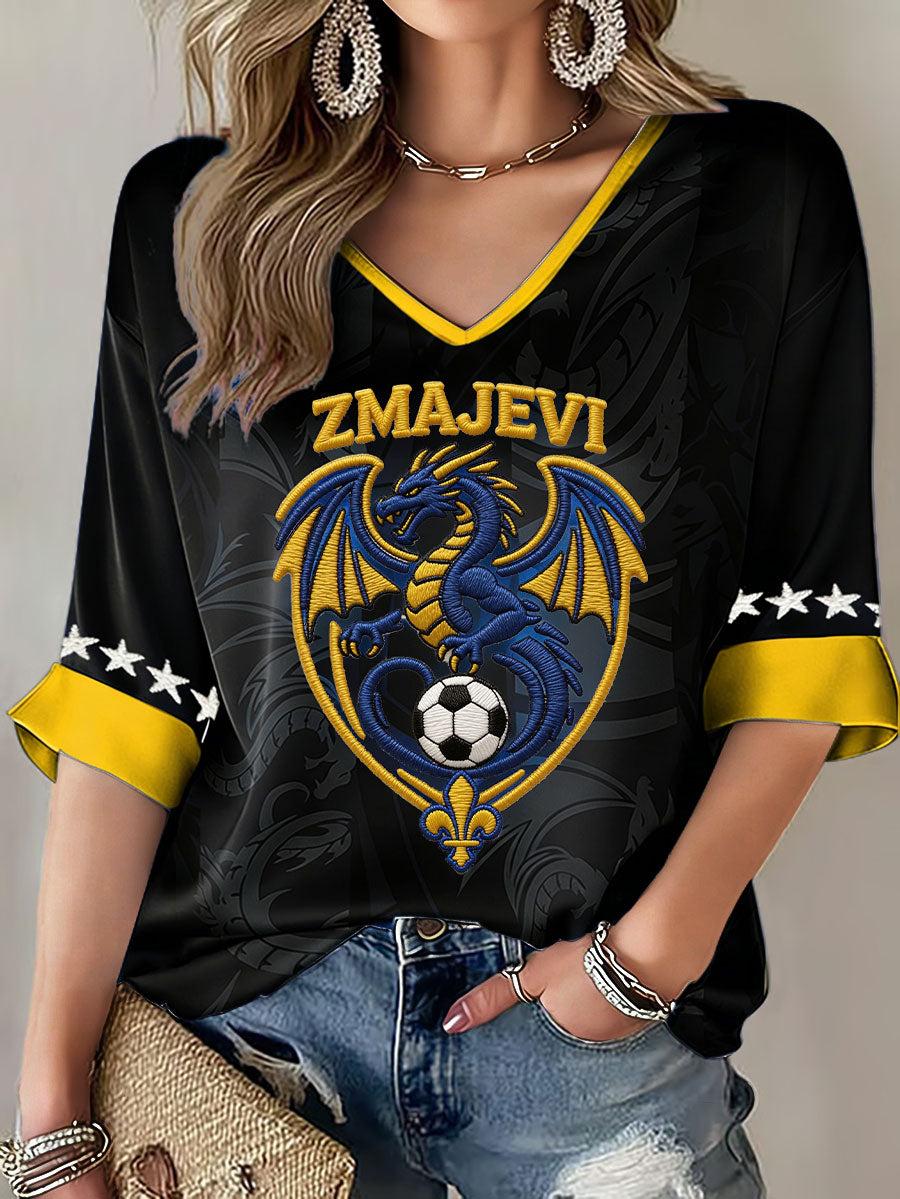 T-shirt imprimé Bosnia ZMAJEVI Football Lover Femme