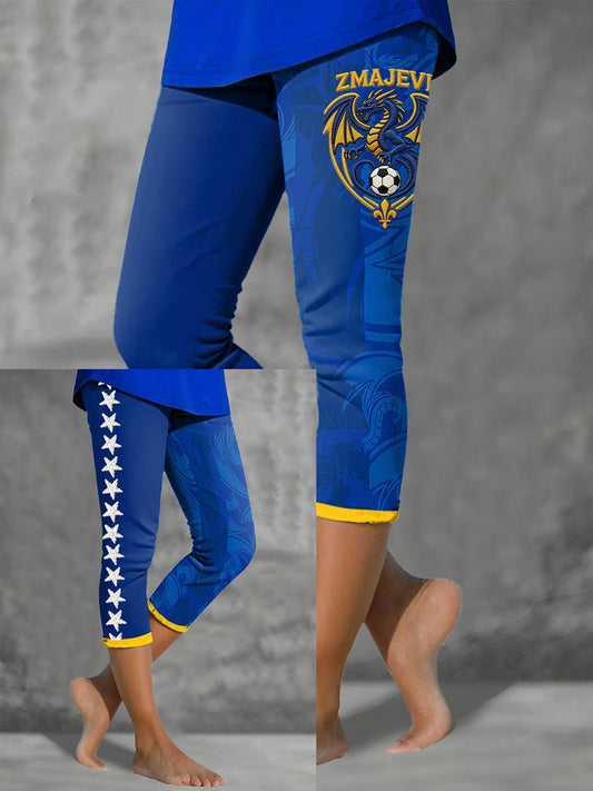 Legging imprimé Bosnia ZMAJEVI Football Lover pour femme