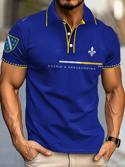 Tops décontractés imprimés pour hommes, amateurs de football bosnien, avec l'inscription «ZMAJEVI»