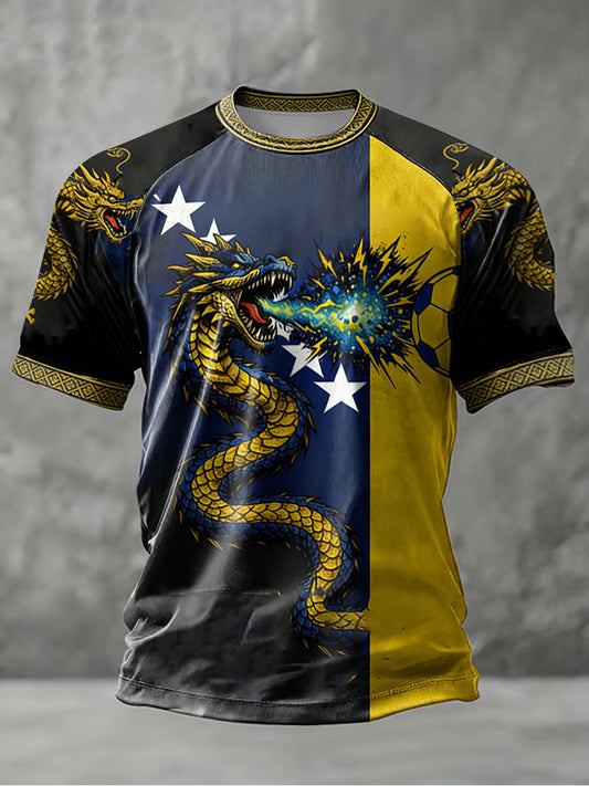 T-shirt manches courtes pour hommes, motif Bosnia ZMAJEVI, pour les amateurs de football