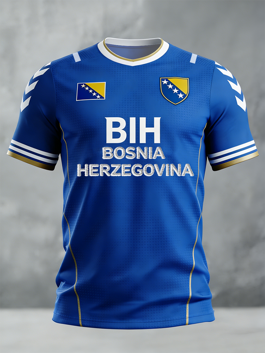 T-shirt manches courtes pour hommes, motif Bosnia ZMAJEVI, amoureux du football