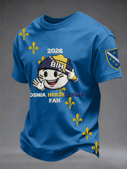 T-shirt manches courtes pour hommes, motif Bosnia ZMAJEVI, amoureux du football