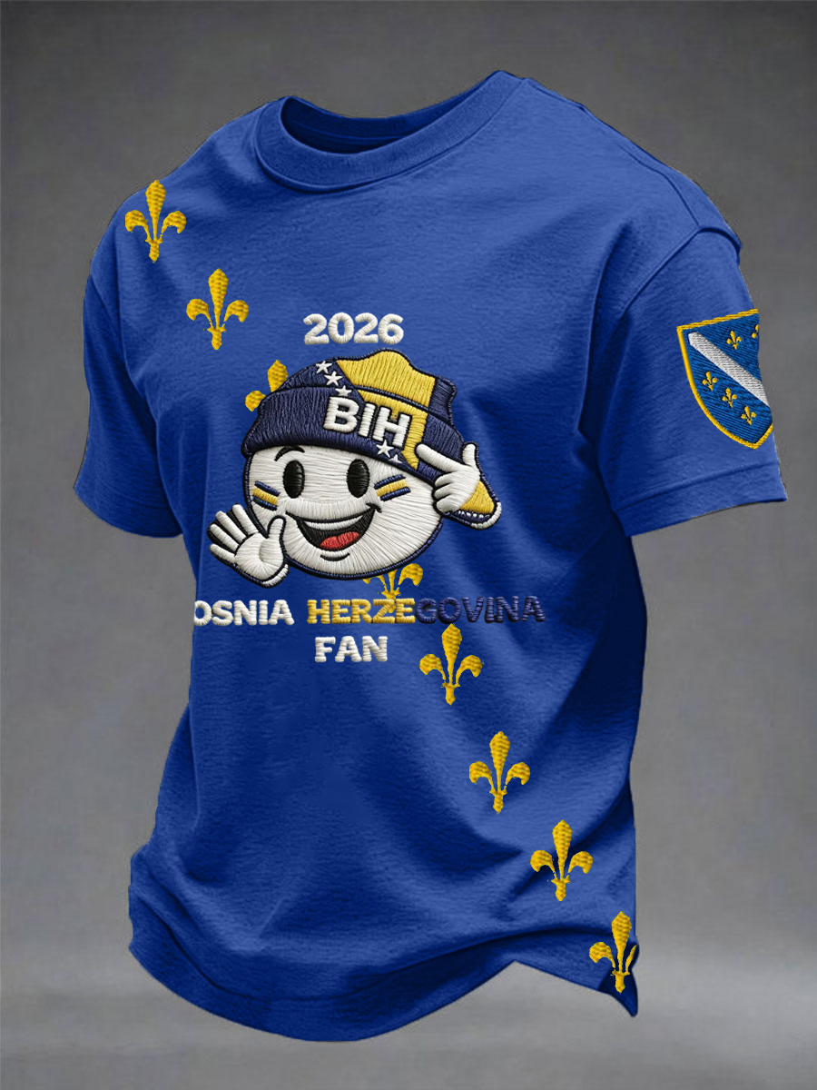 T-shirt manches courtes pour hommes, motif Bosnia ZMAJEVI, amoureux du football
