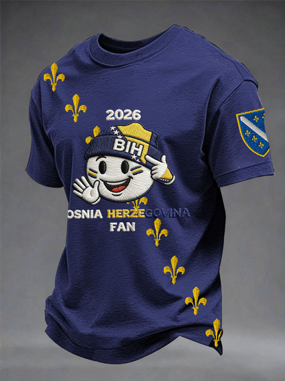 T-shirt manches courtes pour hommes, motif Bosnia ZMAJEVI, amoureux du football