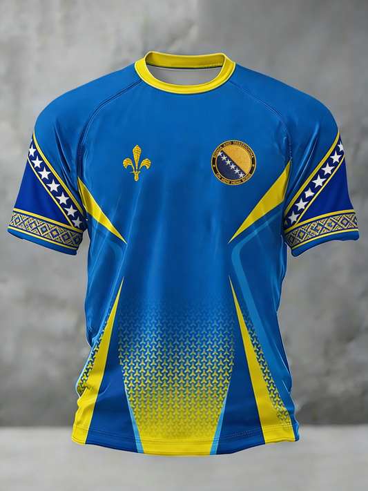 T-shirt manches courtes pour hommes, motif Bosnia ZMAJEVI, pour les amateurs de football