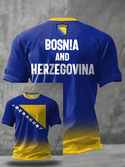 T-shirt imprimé pour hommes ZMAJEVI, passionné de football bosnien