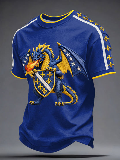 T-shirt imprimé pour hommes ZMAJEVI, passionné de football bosnien