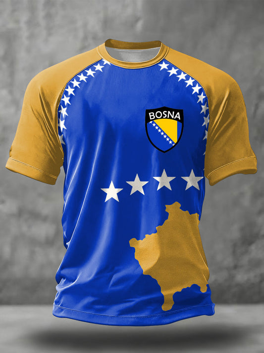 T-shirt imprimé pour hommes ZMAJEVI, passionné de football bosnien
