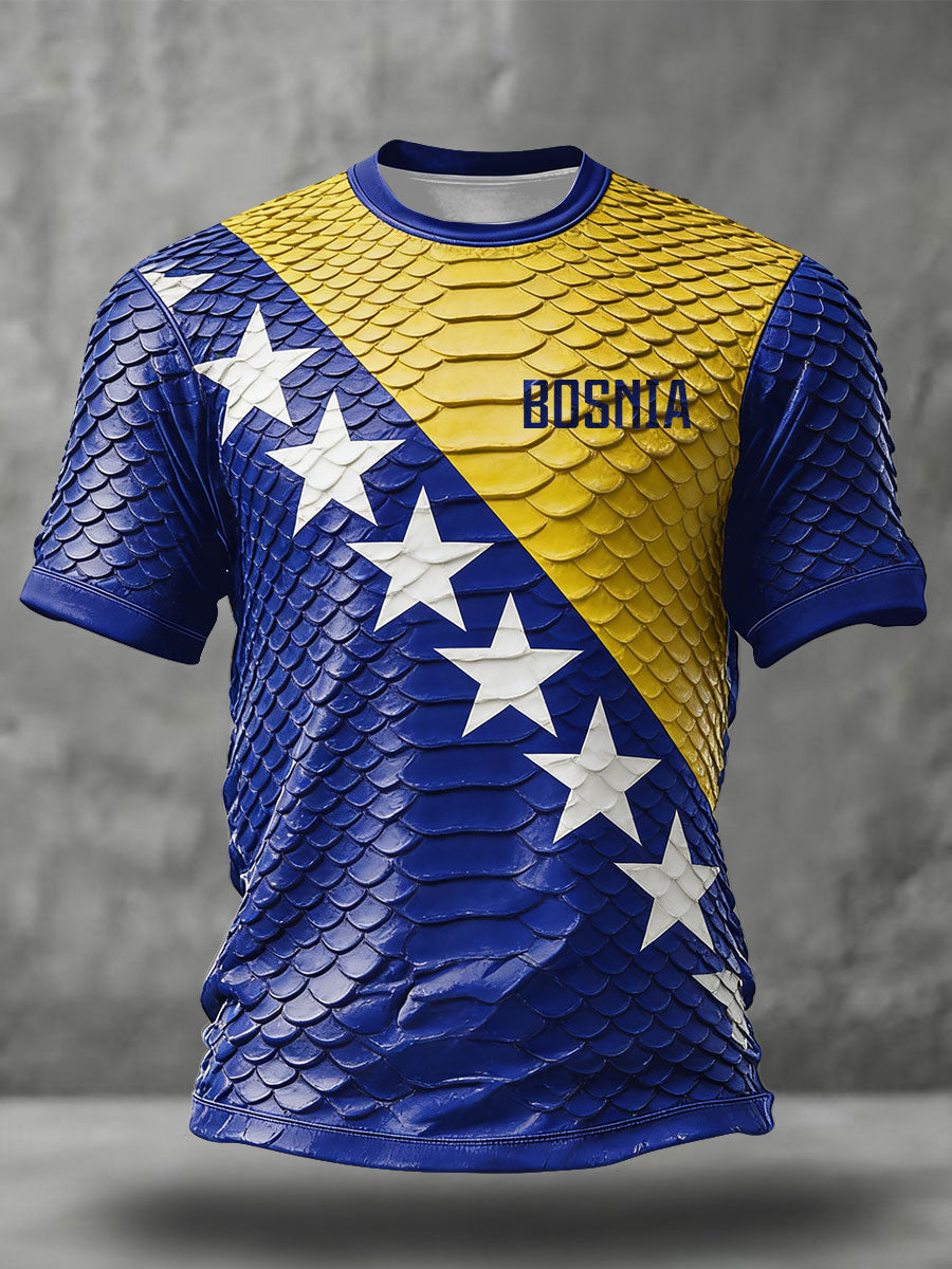 T-shirt imprimé Bosnia Football Lover ZMAJEVI pour homme