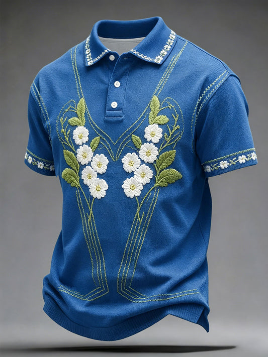 Tops décontractés à imprimé floral de la Suède pour hommes