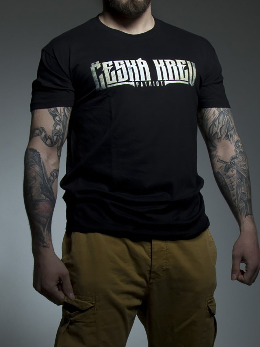 T-shirt manches courtes pour hommes à imprimé patriotique tchèque