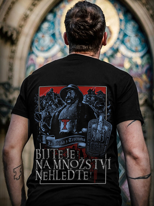 T-shirt manches courtes pour hommes à imprimé patriotique tchèque