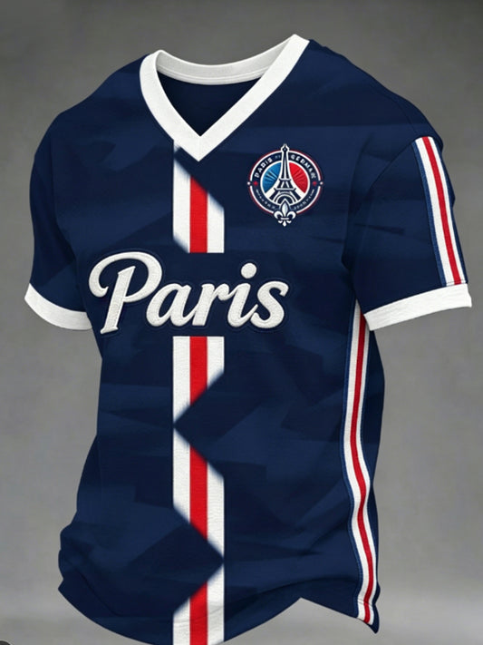 T-shirt à col en V pour hommes