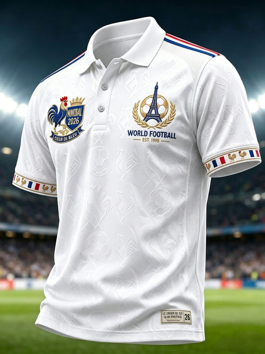 Polo décontracté rétro français 2026 soccer