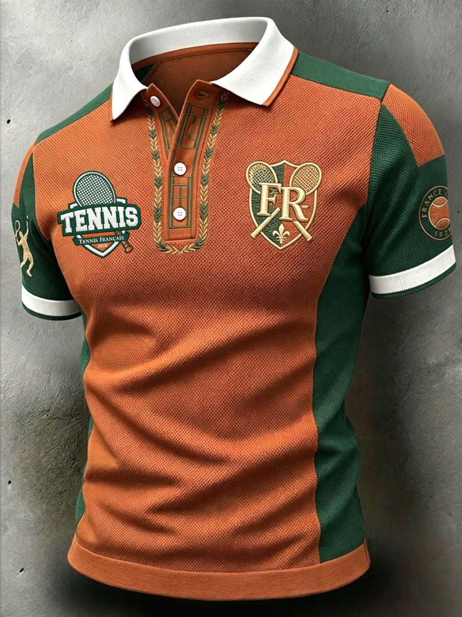 Polo décontracté d’inspiration rétro tennis