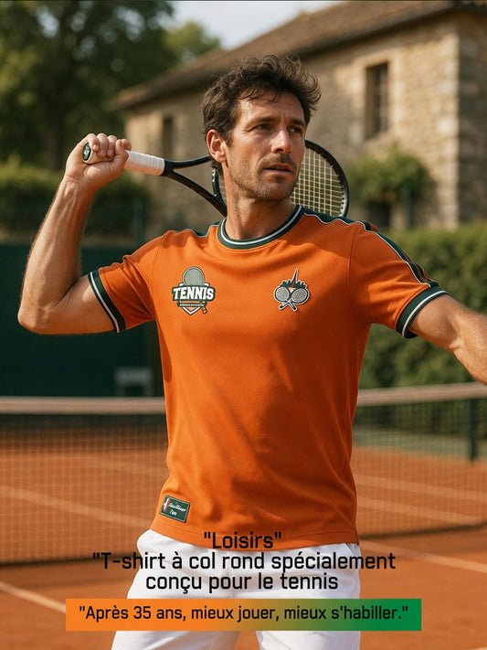 T-shirt décontracté rétro pour passionné de tennis français