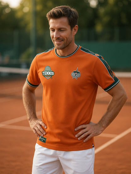 T-shirt décontracté rétro pour passionné de tennis français