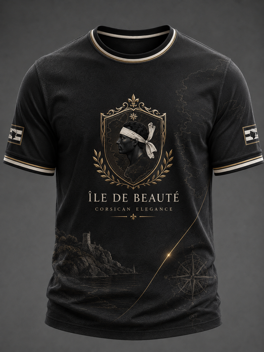 T-shirt pour homme imprimé du drapeau de la Corse