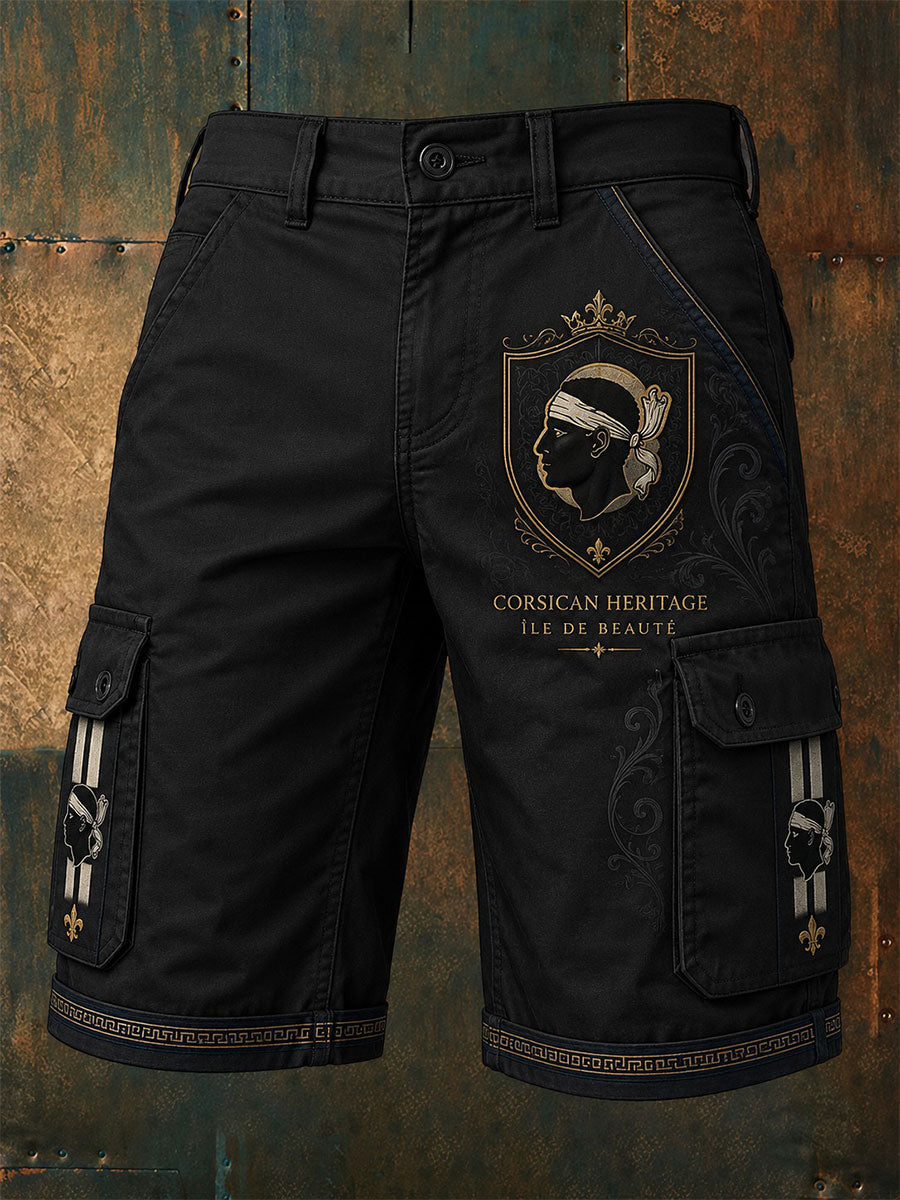 Shorts pour homme imprimés au drapeau de la Corse