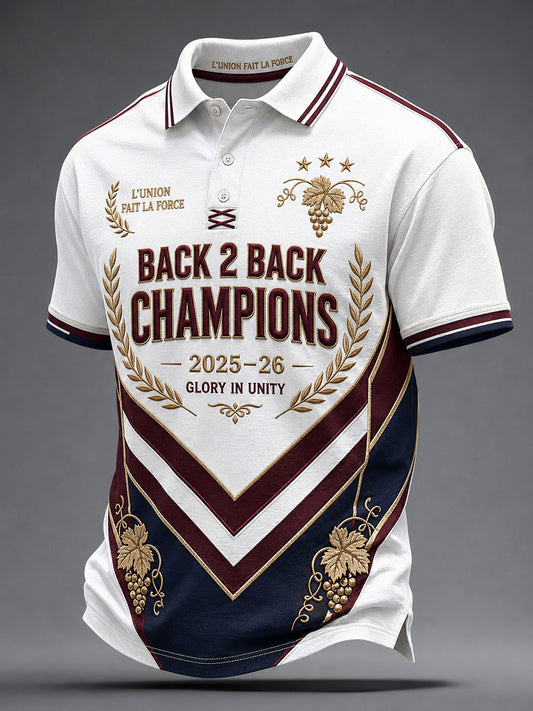 T-shirt des champions masculins consécutifs