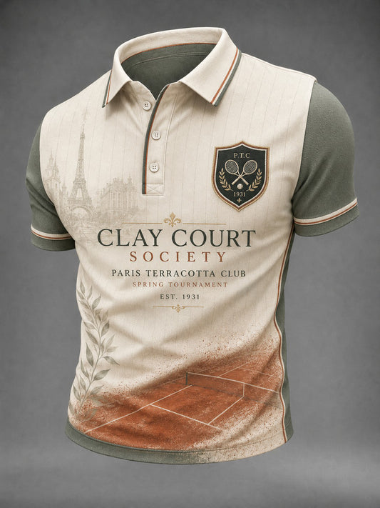 Chemise imprimée des Championnats internationaux de France de tennis masculins