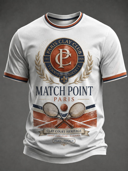 T-shirt imprimé du Championnat international de France de tennis masculin