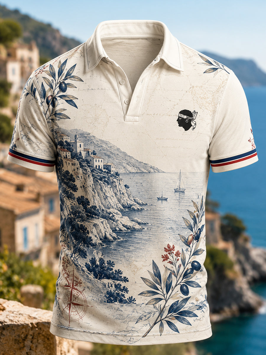 Chemise pour homme à imprimé «L’Île de Beauté – Corse»