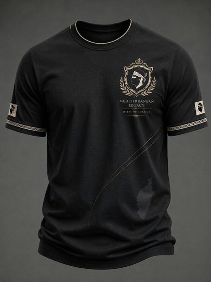 T-shirt pour homme imprimé du drapeau de la Corse