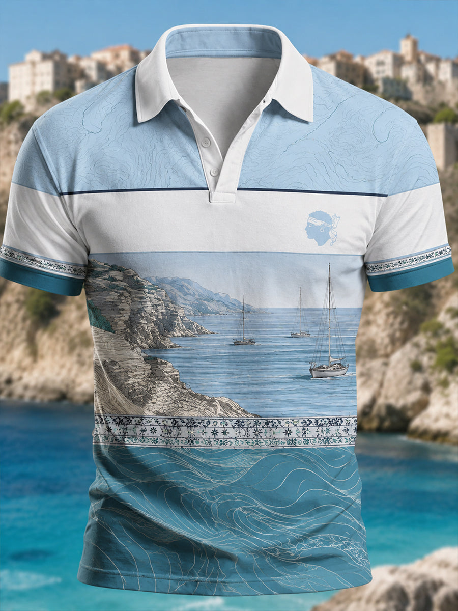 Chemise pour homme à imprimé «L’Île de Beauté – Corse»