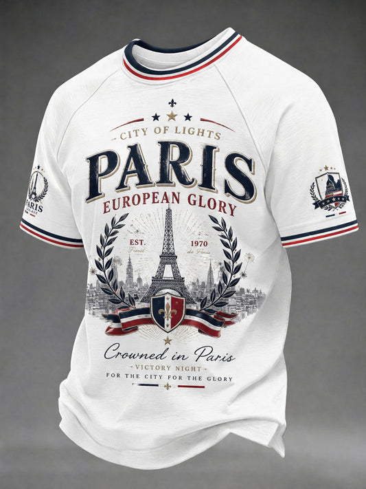 T-shirt imprimé pour hommes sur le championnat de football parisien