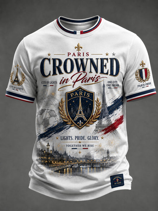 T-shirt imprimé pour hommes sur le championnat de football parisien