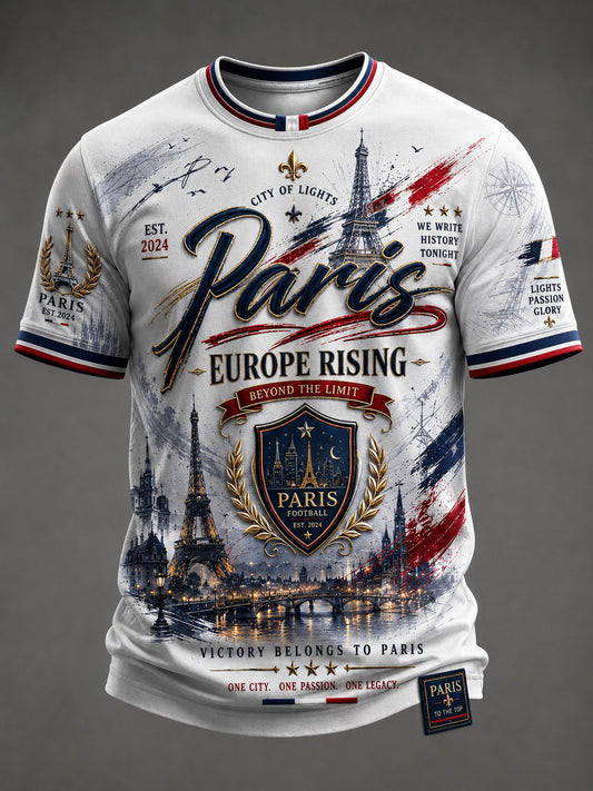 T-shirt imprimé pour hommes sur le championnat de football parisien