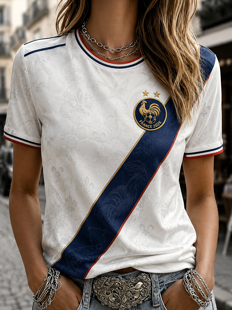 T-shirt manches courtes France Football pour femme