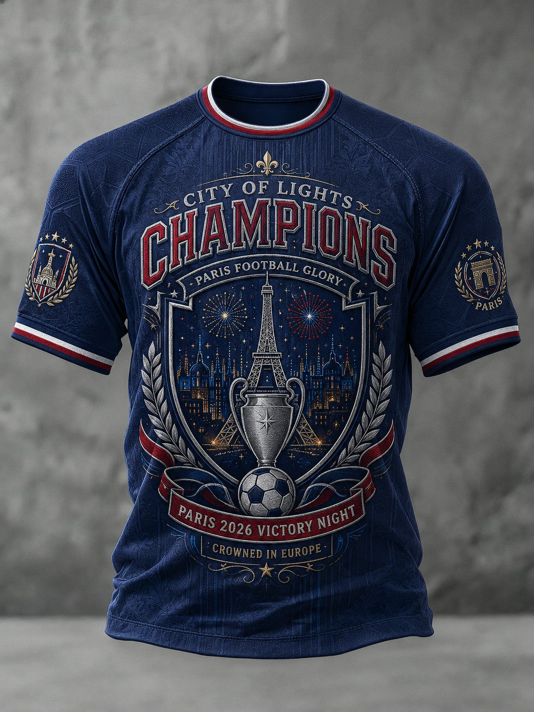 T-shirt imprimé pour hommes sur le championnat de football parisien