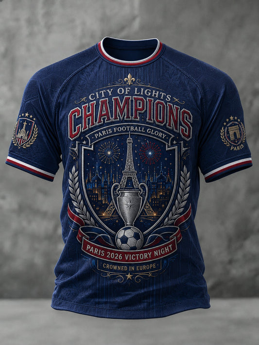 T-shirt imprimé pour hommes sur le championnat de football parisien