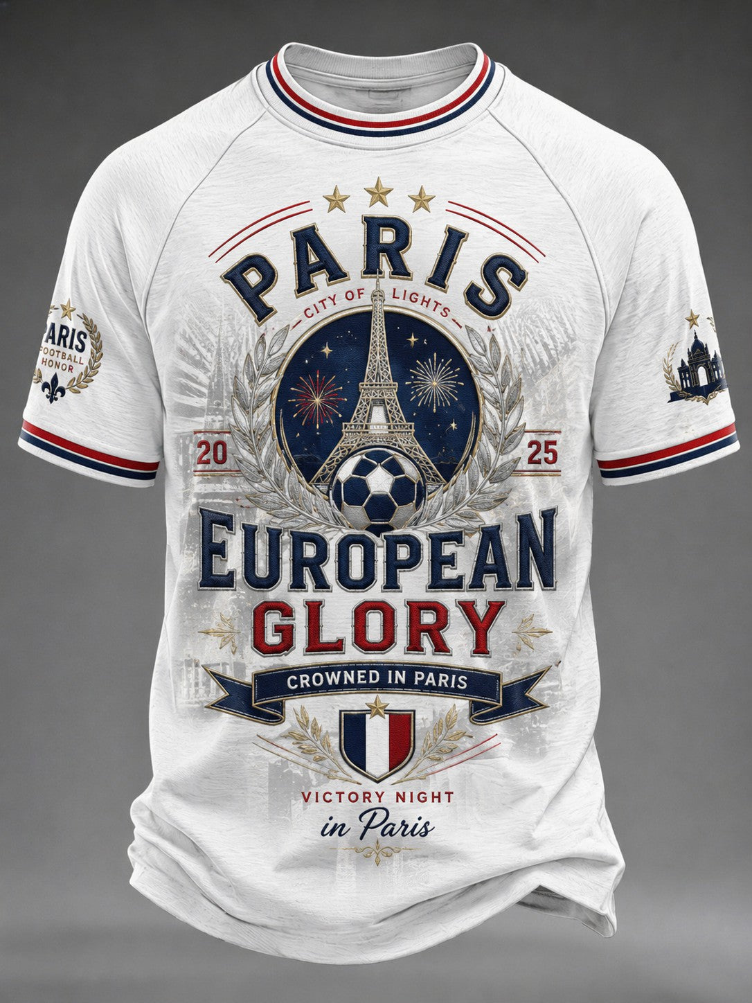 T-shirt imprimé pour hommes sur le championnat de football parisien