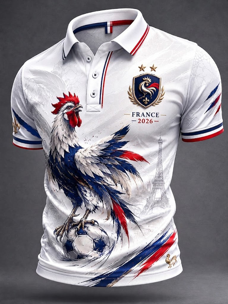 Chemise pour hommes France Football imprimée