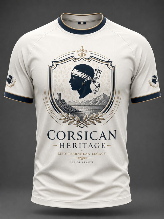 T-shirt pour homme imprimé du drapeau de la Corse