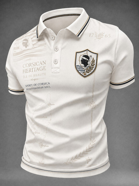 Chemise Homme Drapeau Français Corsica Imprimé