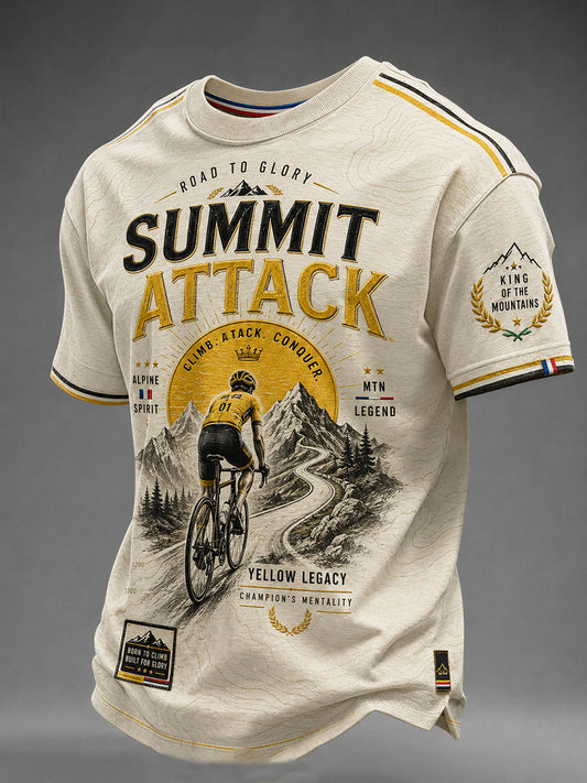 T-shirt à manches courtes pour la course cycliste masculine