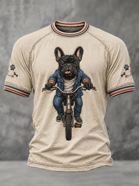 T-shirt à manches courtes Bulldog Bicycle pour hommes