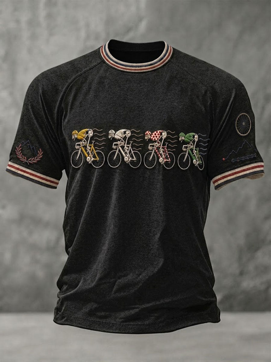 T-shirt à manches courtes pour homme, modèle skeleton pour vélo