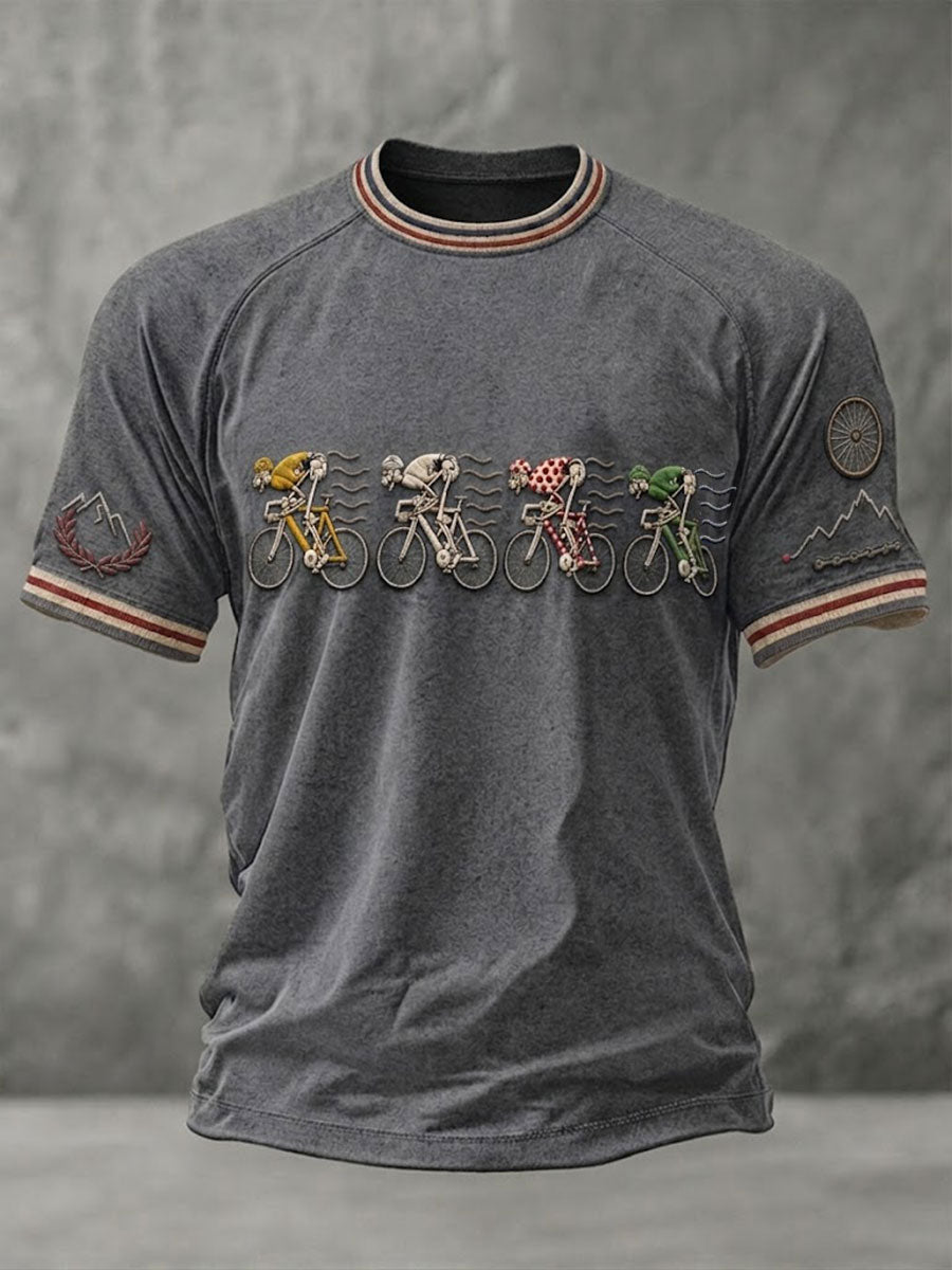 T-shirt à manches courtes pour homme, modèle skeleton pour vélo
