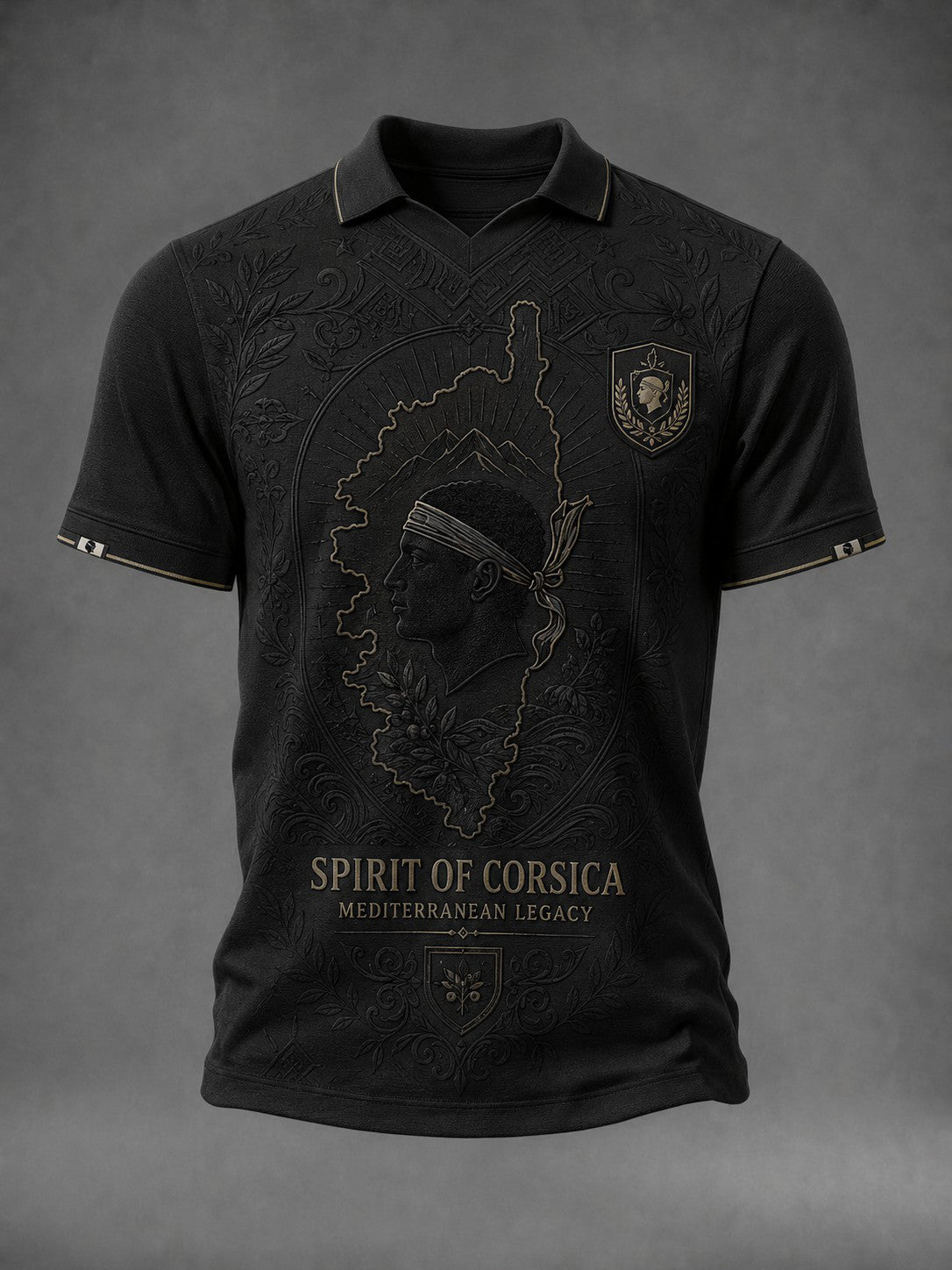 Chemise pour homme à imprimé drapeau de la Corse