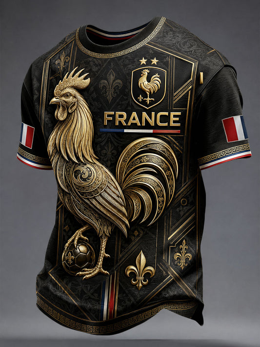 T-shirt France Football Short Seeves pour homme